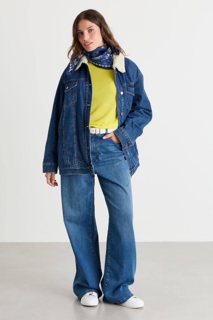Semi-fitted jumper - YELLOW - Intrend