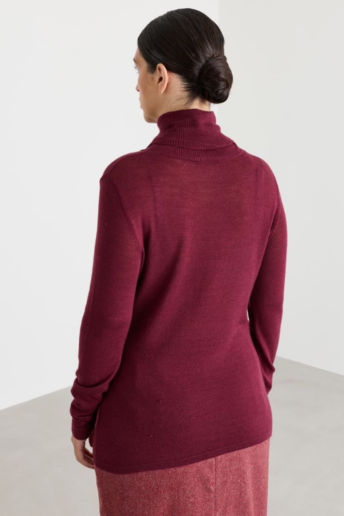 Pull semi-ajusté - BORDEAUX - Intrend - 4