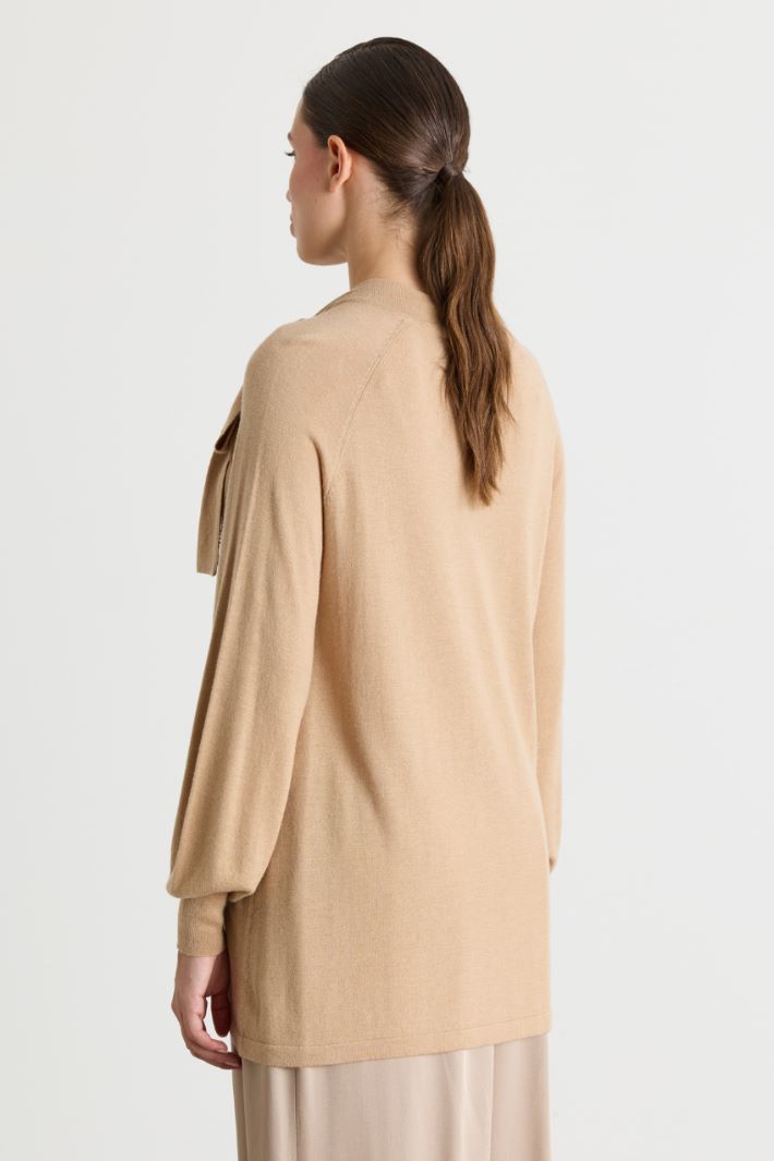 Bow-neck jumper - CAMEL - Intrend - 4