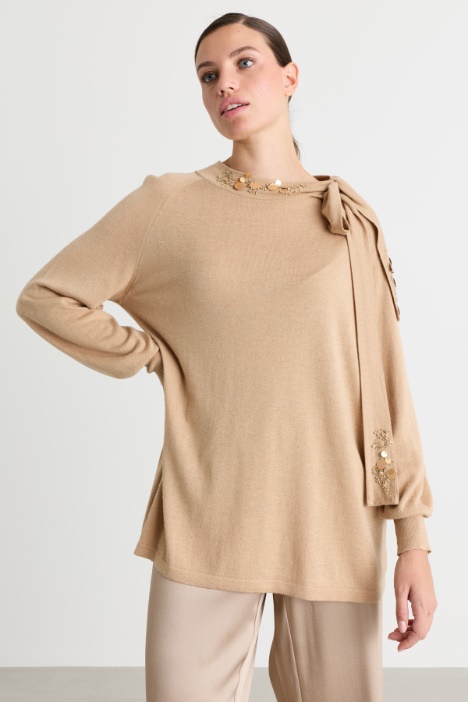 Bow-neck jumper - Intrend