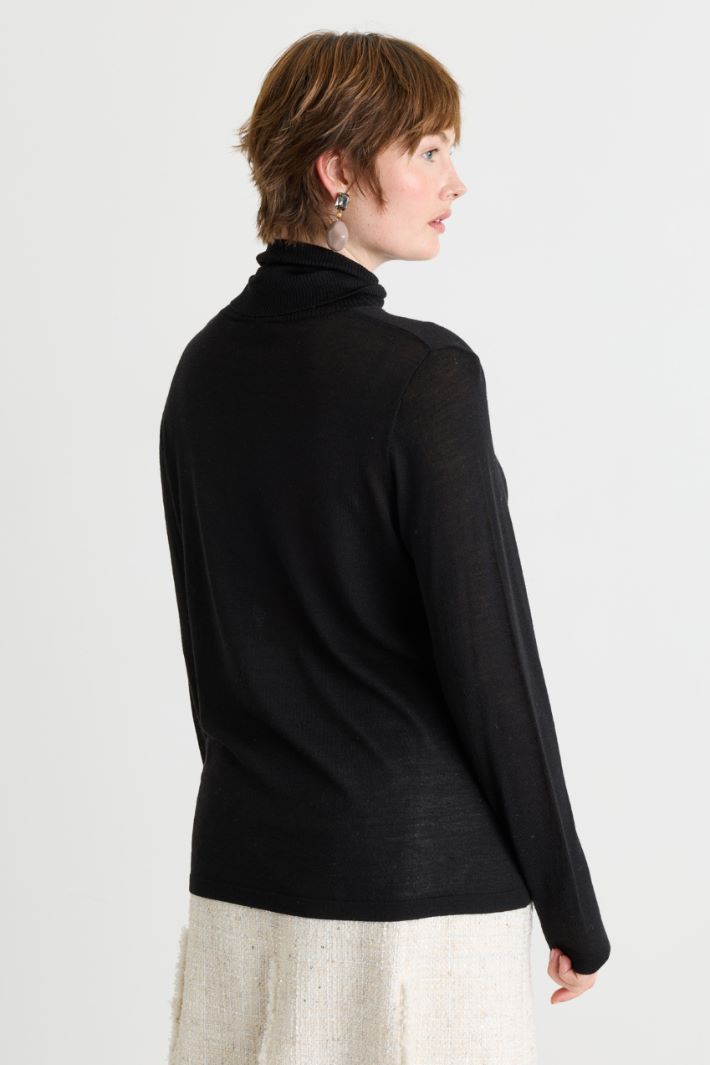 Pull léger à col roulé - NOIR - Intrend - 4
