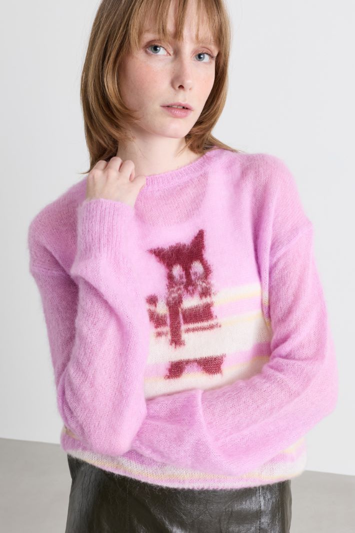 Pull intarsia - PINK - Intrend - 3