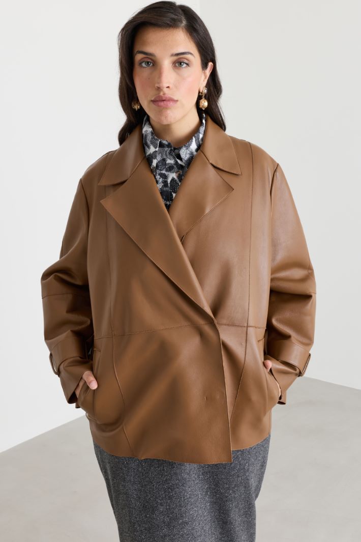 Overlap jacket - BROWN - Intrend - 2
