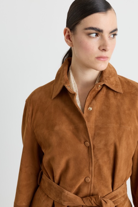 Giacca camicia con cintura