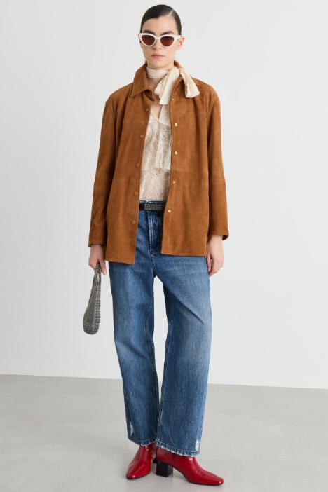Chaqueta camisera con cinturón - Intrend