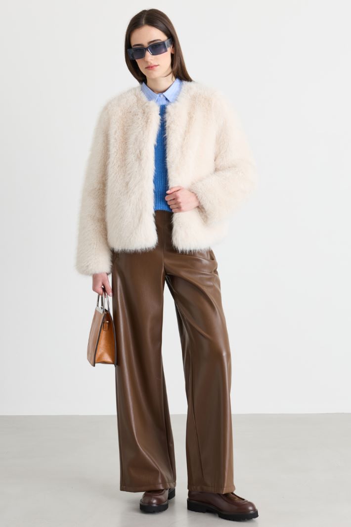 Soft fabric jacket - IVORY - Intrend
