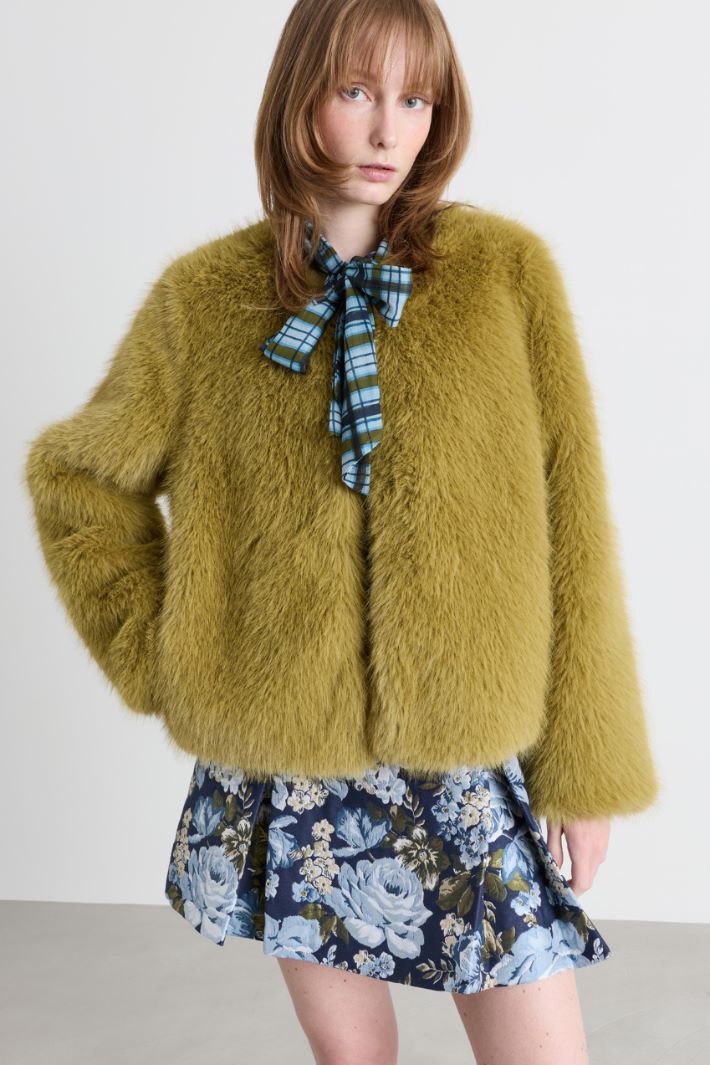 Soft fabric jacket - GREEN - Intrend - 2