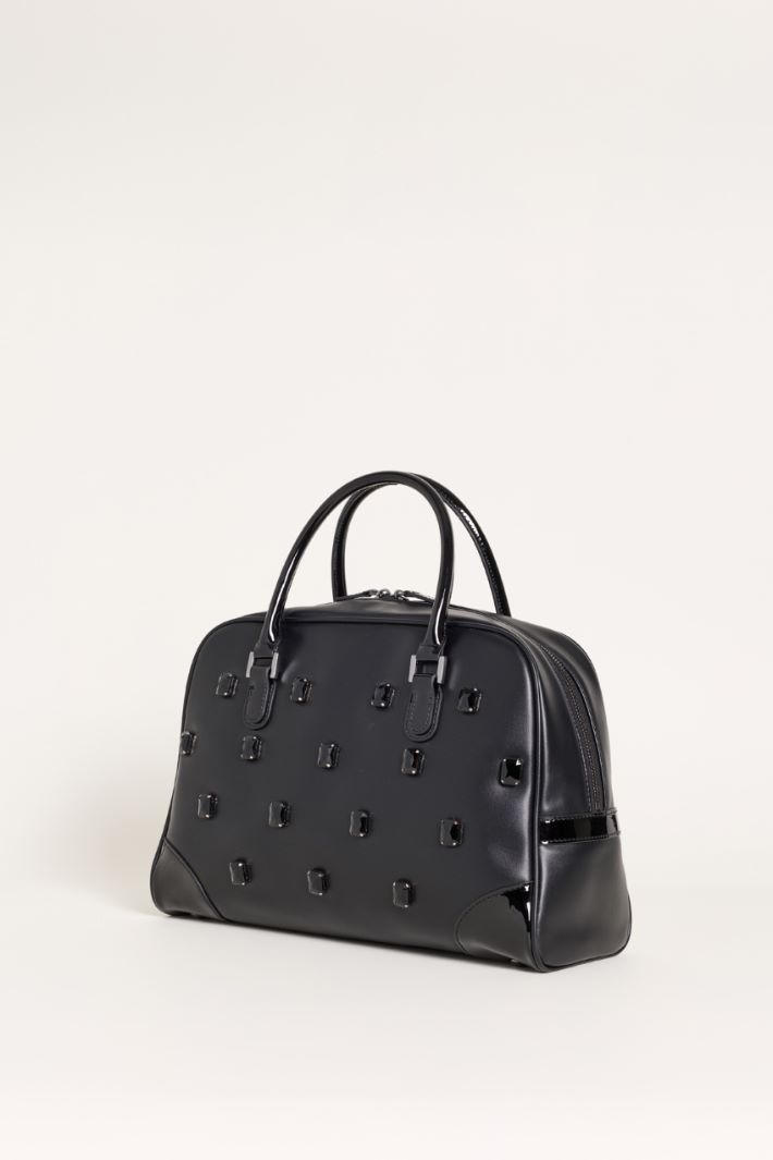 Borsa con ricami di cabochon - NERO - Intrend - 2
