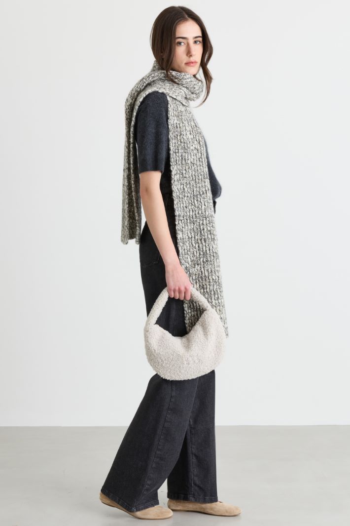 Bouclé Bag - WHITE - Intrend - 5