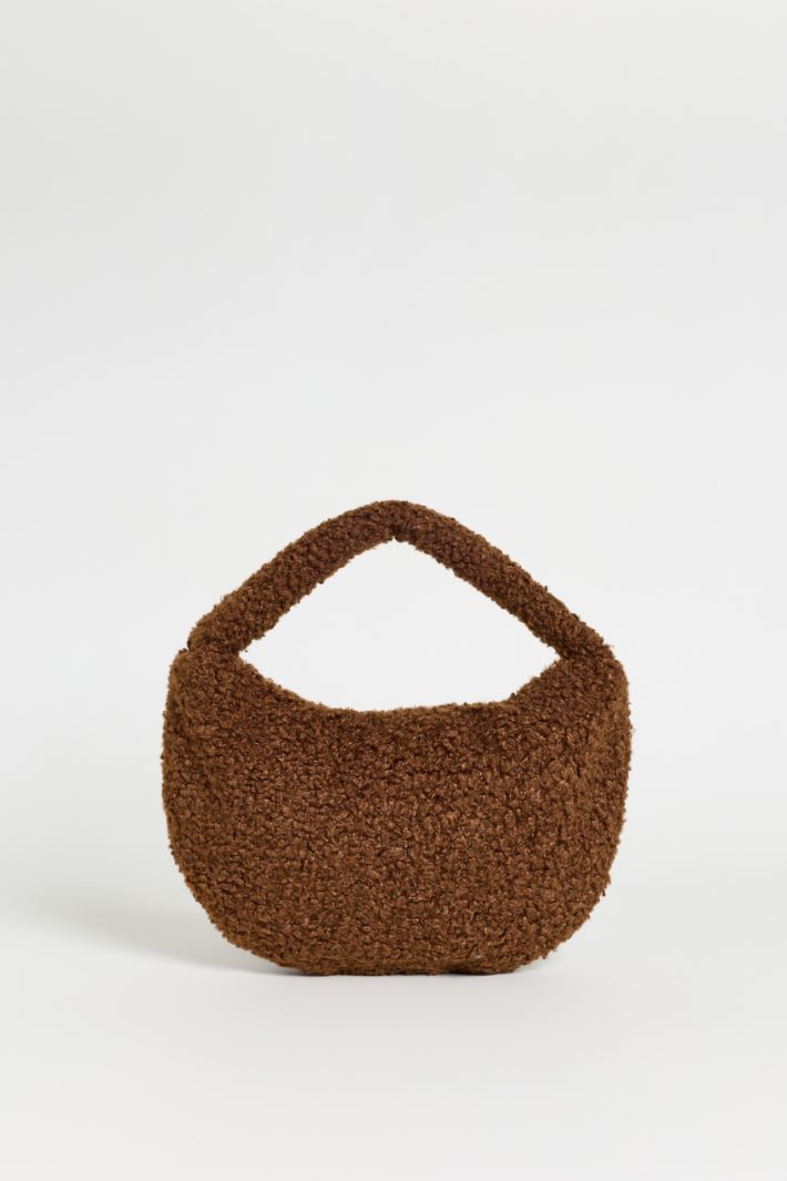 Bouclé Bag - BROWN - Intrend - 3