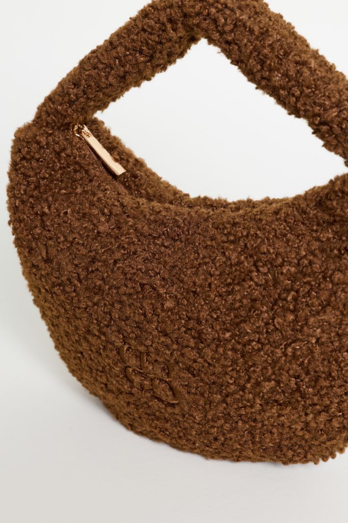 Bouclé Bag - BROWN - Intrend - 4