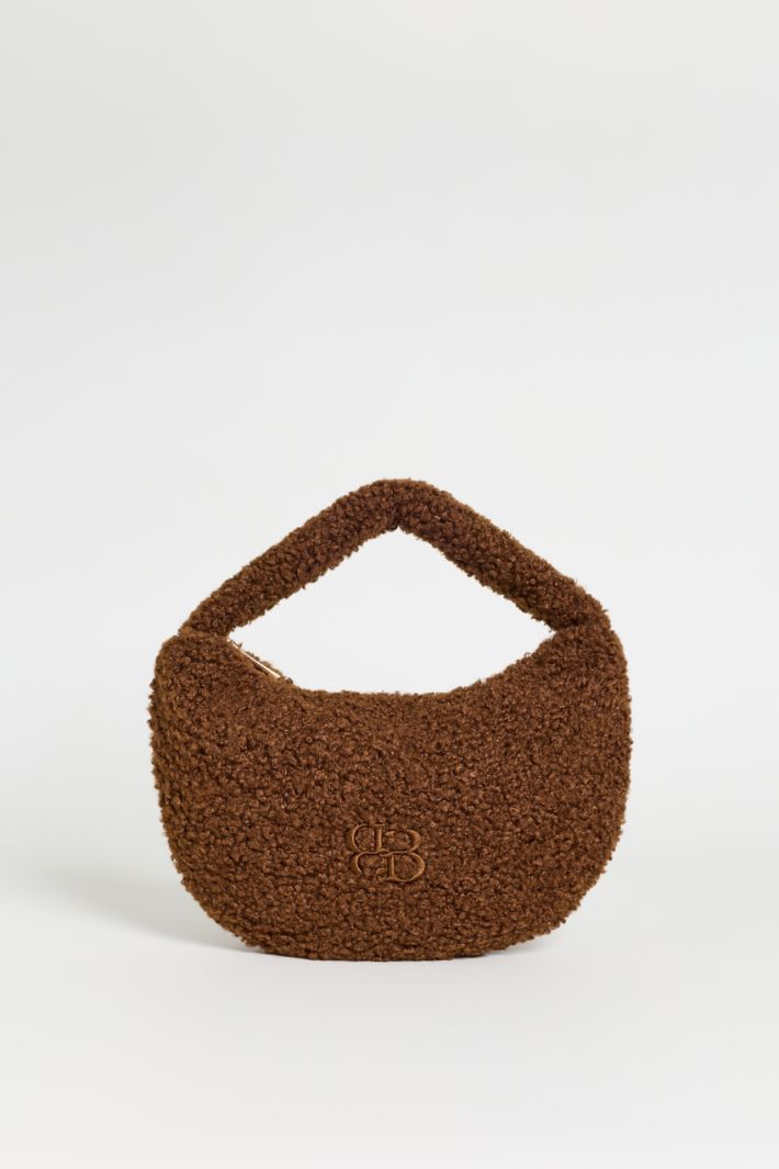 Bouclé Bag - BROWN - Intrend