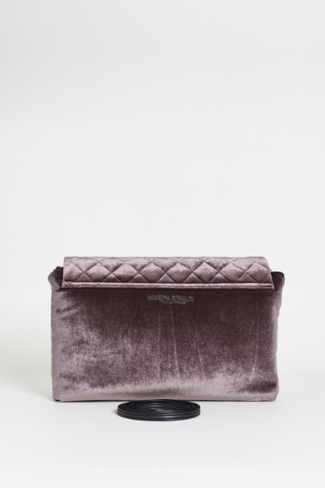 Pochette in velluto trapuntato