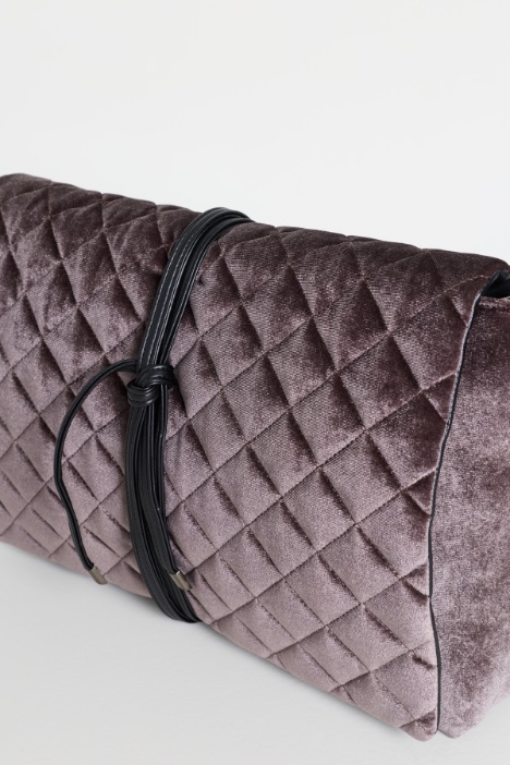 Pochette in velluto trapuntato