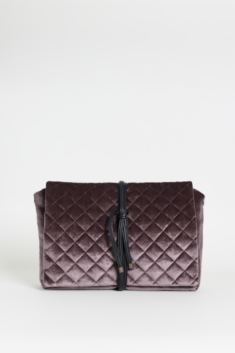 Quilted Velvet Clutch - Intrend