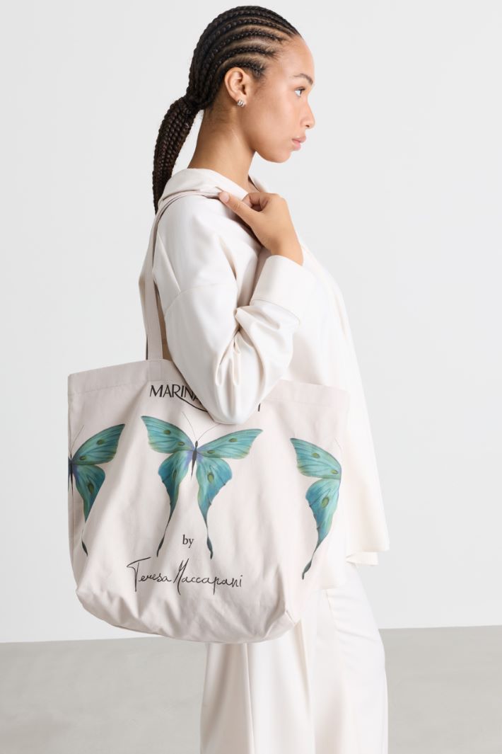 Printed shopper - WHITE - Intrend - 5