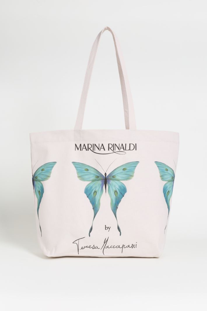 Printed shopper - WHITE - Intrend