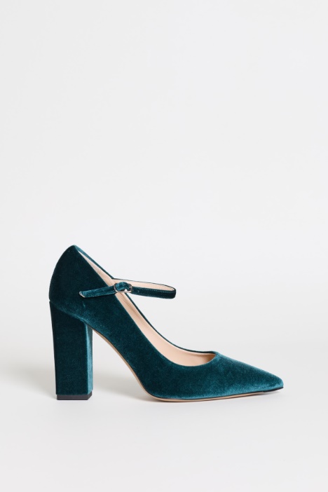 Zapatos de salón Mary Jane de terciopelo - Intrend
