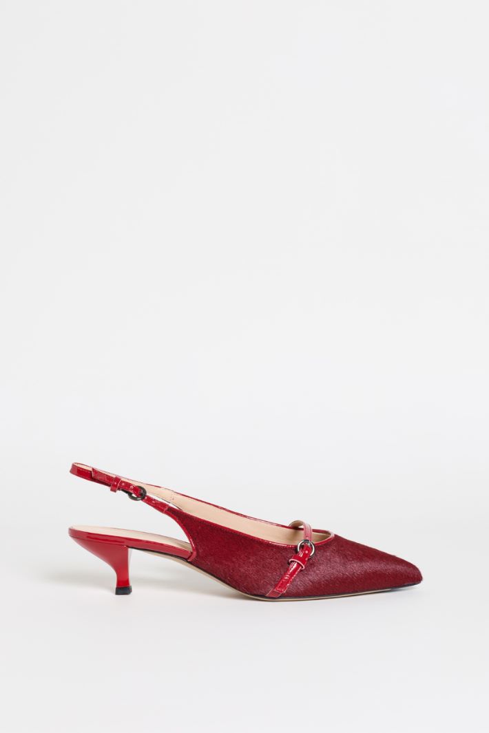 Ponyskin pumps - RED - Intrend