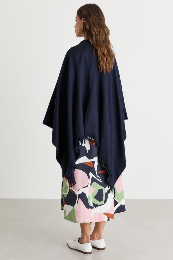 Poncho in lana - BLU - Intrend - 2