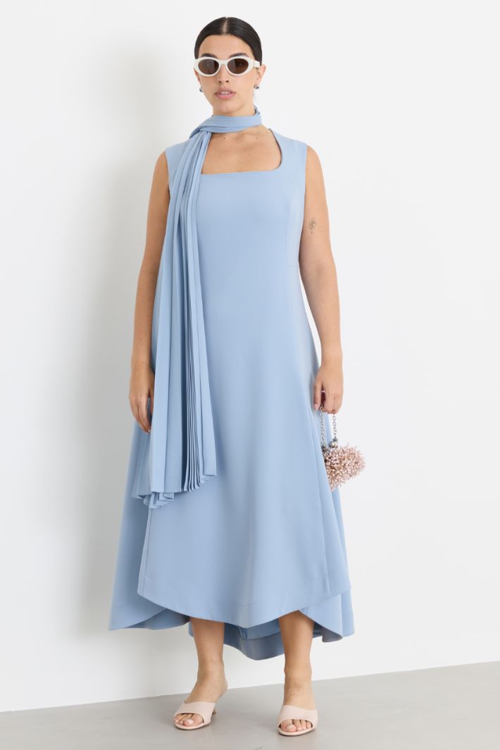 Plissé Crepe Stole - LIGHT BLUE - Intrend - 2