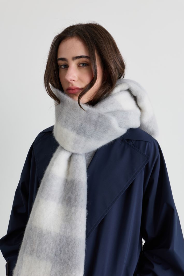 Bufanda en mezcla de lana - GRIS BLANCO - Intrend - 2