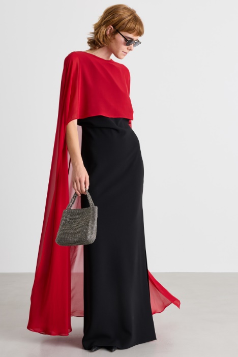 Asymmetric georgette cape - Intrend