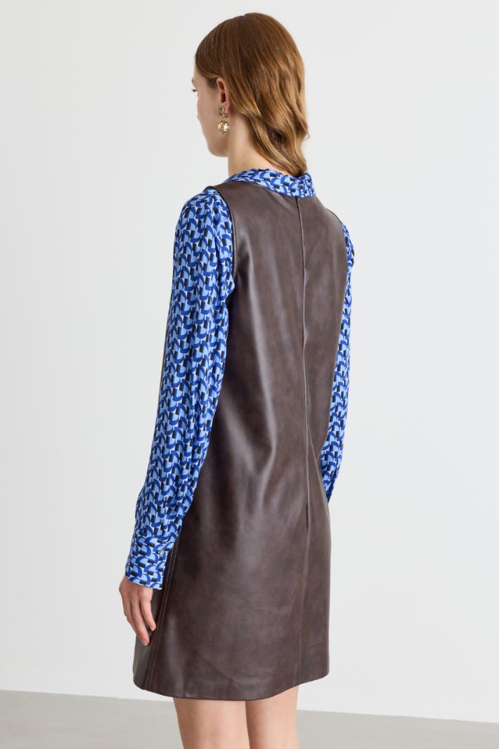 Short coated dress - BROWN - Intrend - 4