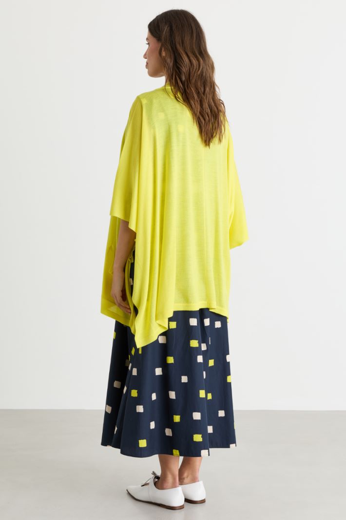Poncho with pockets - YELLOW - Intrend - 4