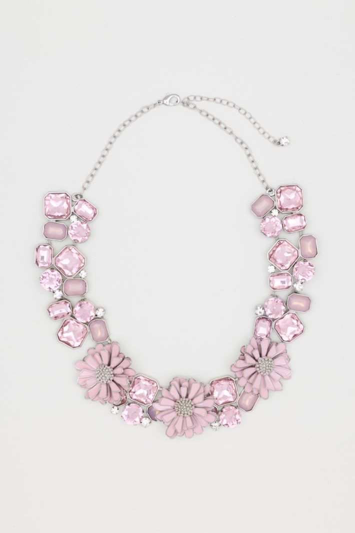 Cabochon Necklace - PINK - Intrend