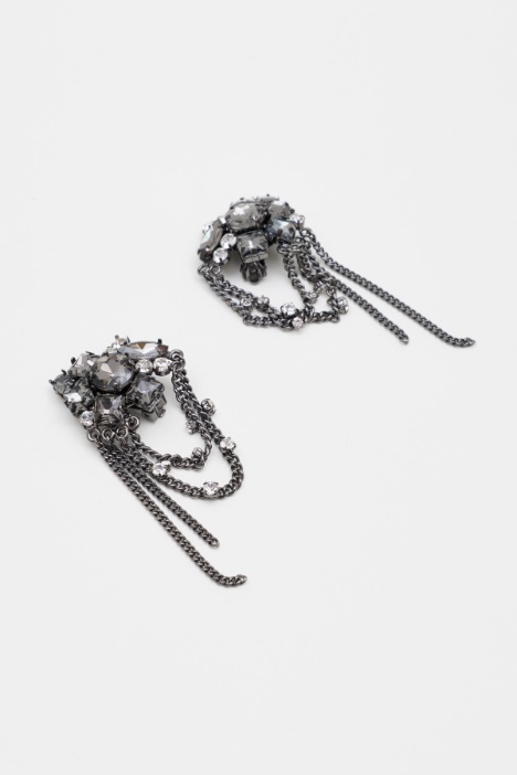 Collier e orecchini con strass
