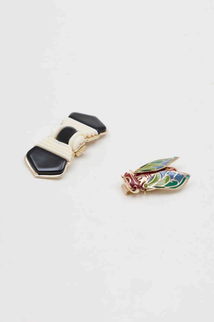 Resin and Metal Shoe Clips - MULTICOLOR - Intrend - 2