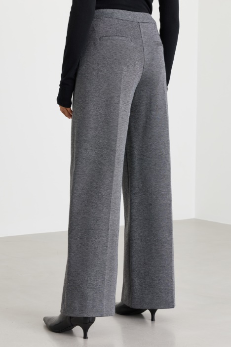 Pantalone in jersey jacquard stretch