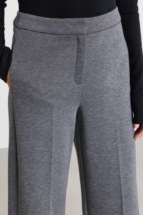 Pantalone in jersey jacquard stretch