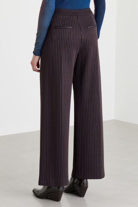 Pantalone in jersey jacquard stretch