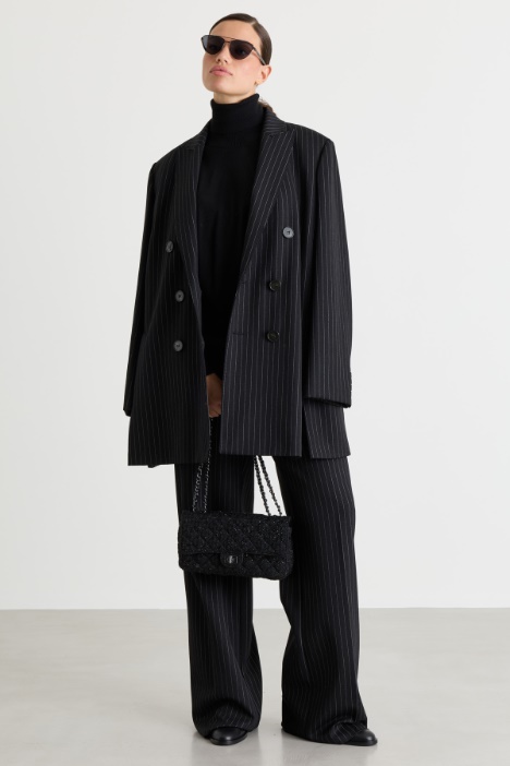 Jacquard jersey trousers - Intrend