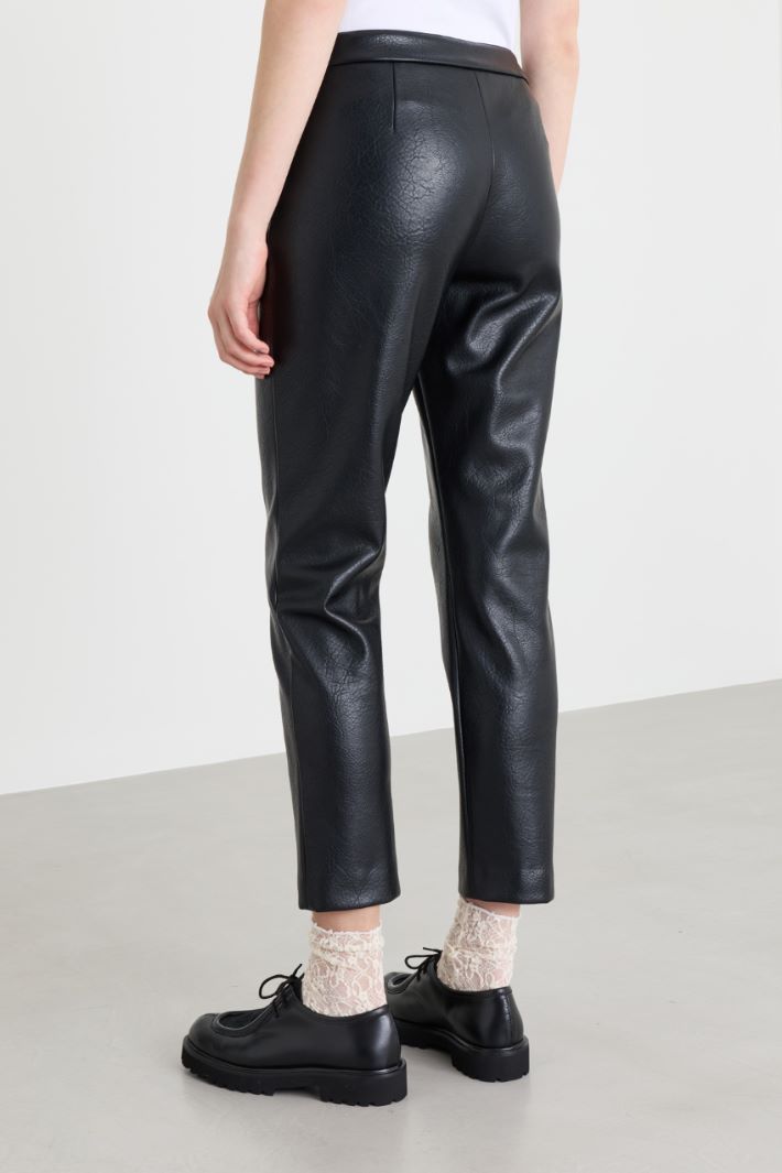 Pantalon en jersey enduit - NOIR - Intrend - 4