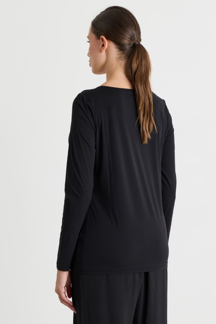 Jersey T-shirt - BLACK - Intrend - 4