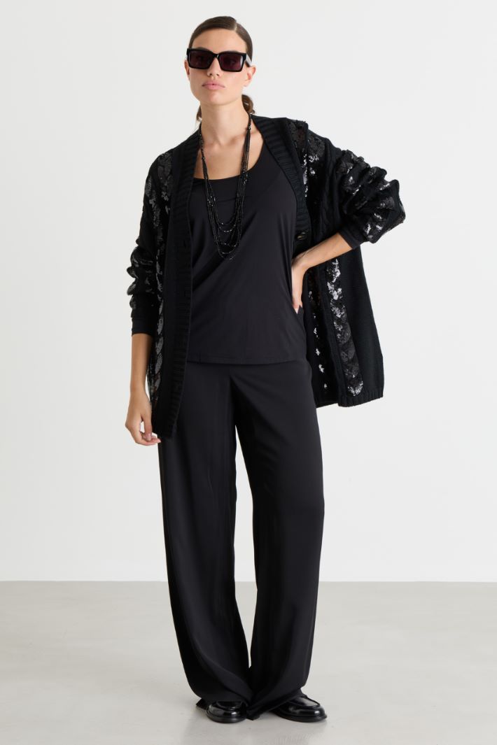 Jersey T-shirt - BLACK - Intrend