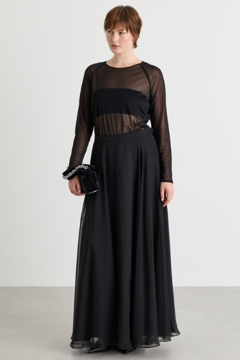 T-shirt in tulle glitter - Intrend