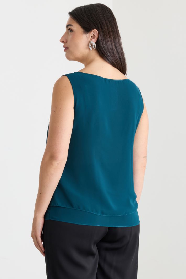 Top in crepe georgette - VERDE - Intrend - 4