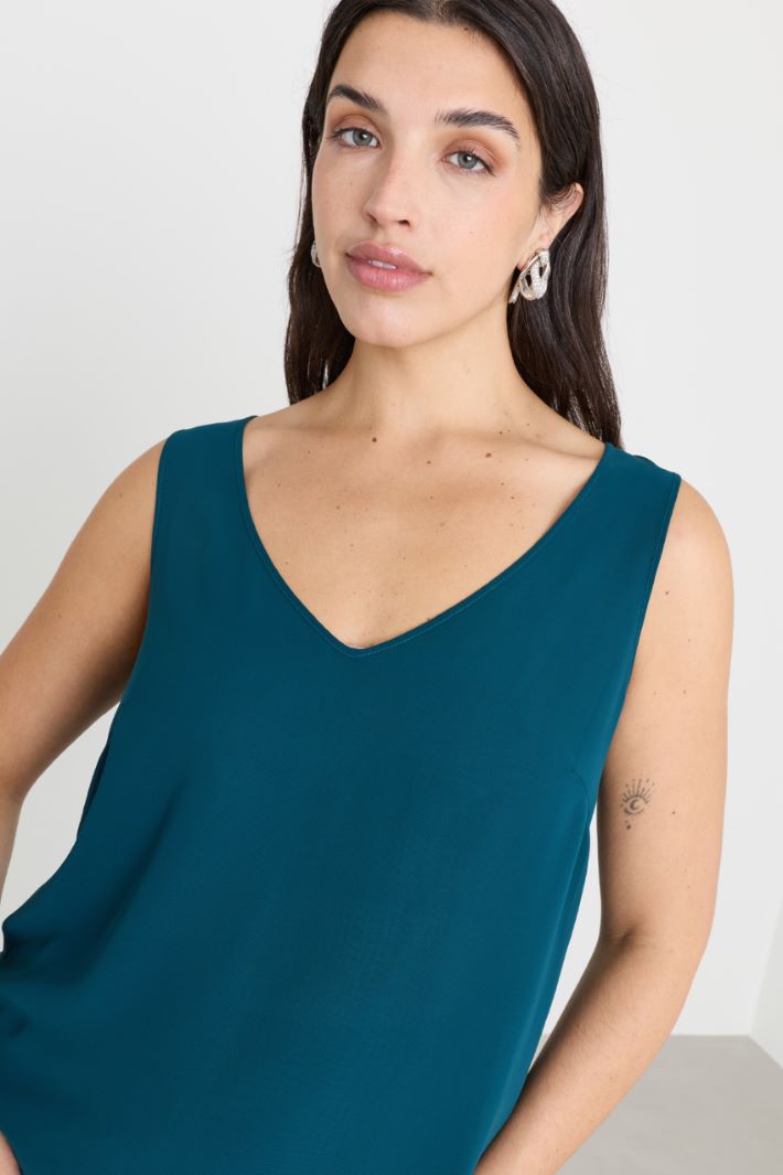 Top in crepe georgette - VERDE - Intrend - 3