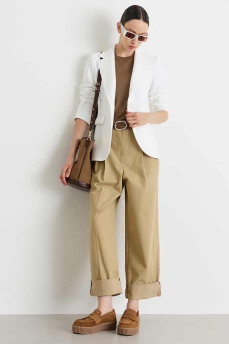 Figurbetonter Blazer aus Bonded-Jersey - Intrend