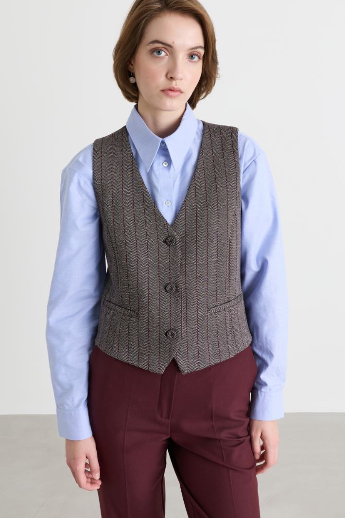 Gilet sfiancato - MARRONE  - Intrend - 2