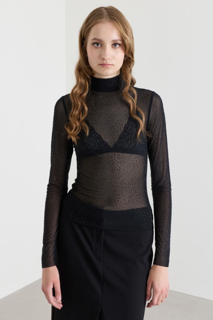Top in tulle - NERO - Intrend - 2