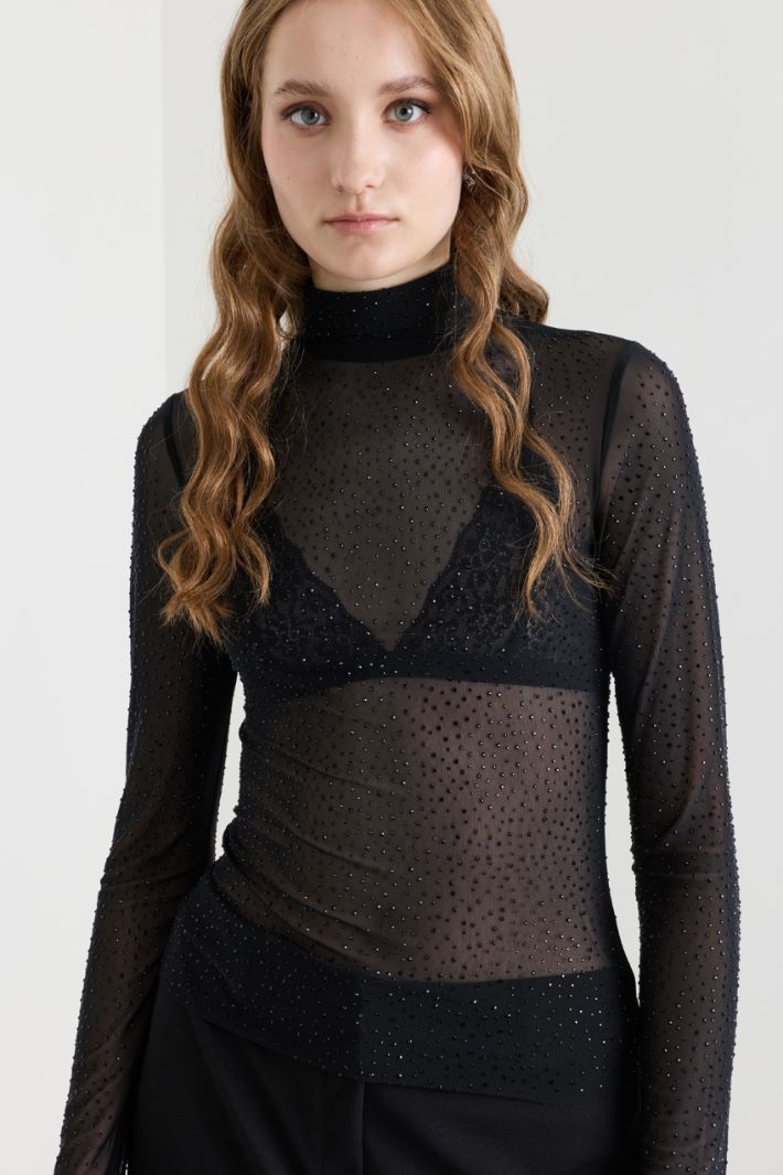 Top in tulle - NERO - Intrend - 3