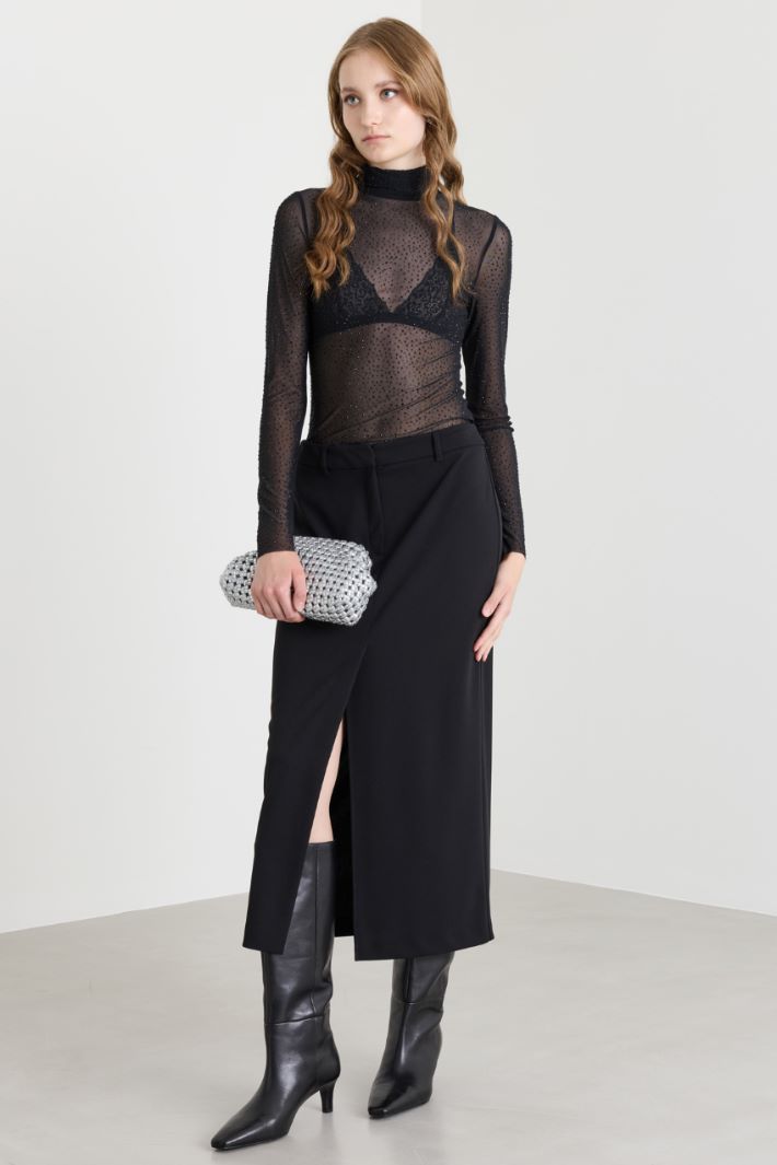Top in tulle - NERO - Intrend