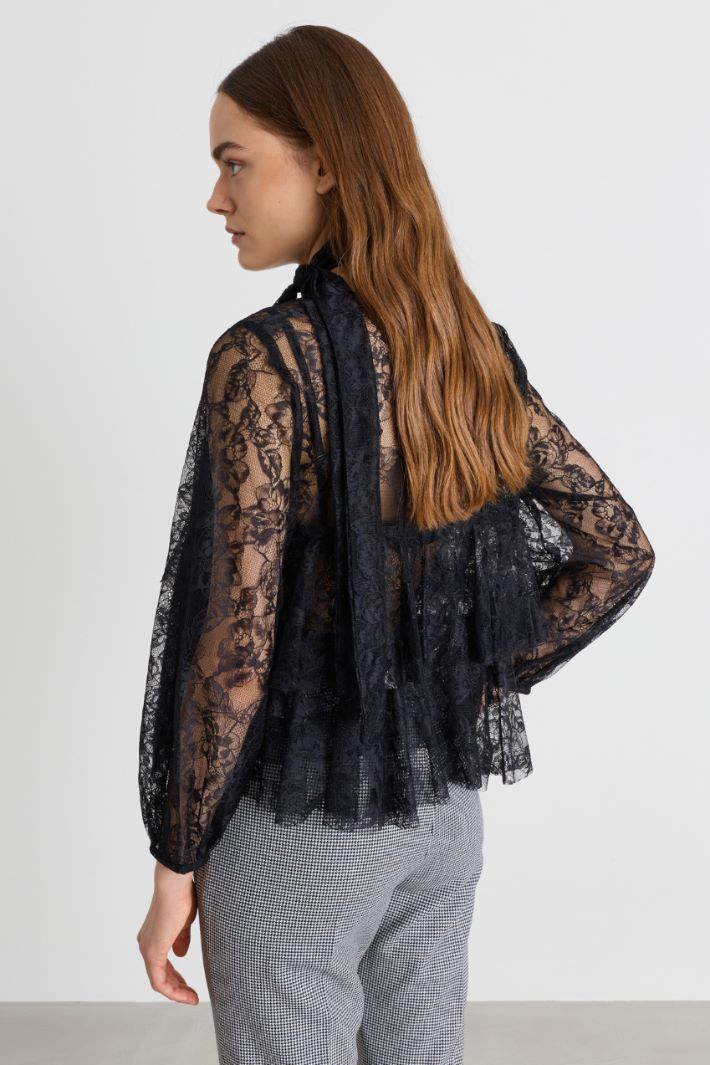 Camicia in pizzo - NERO - Intrend - 4