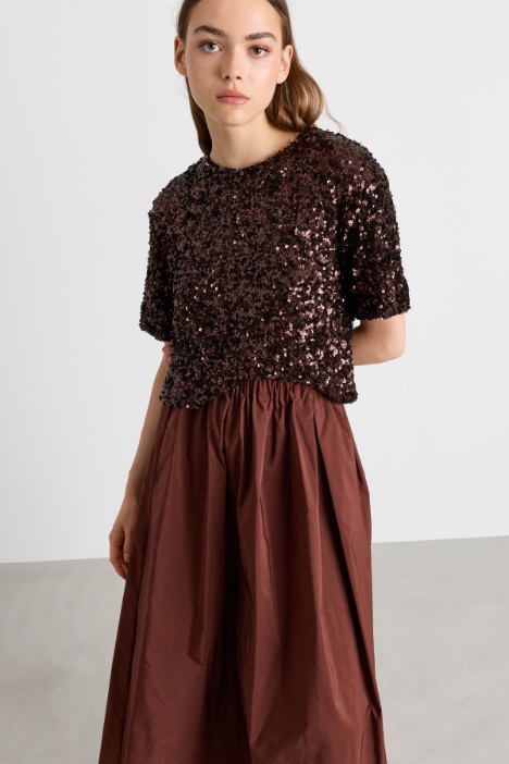 Boxy sequinned T-shirt - Intrend