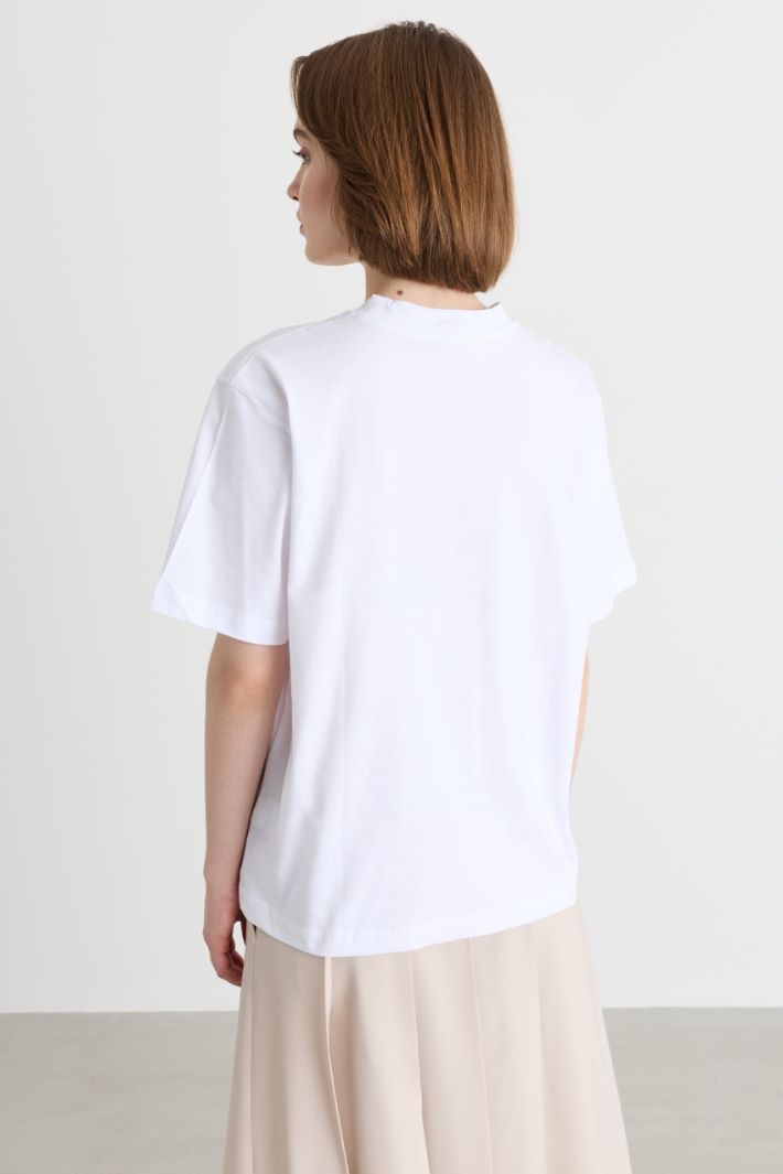 T-shirt con ricamo - BIANCO - Intrend - 4